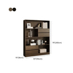 Contemporary Wood Multi-Shelf Black Storage Bookcase