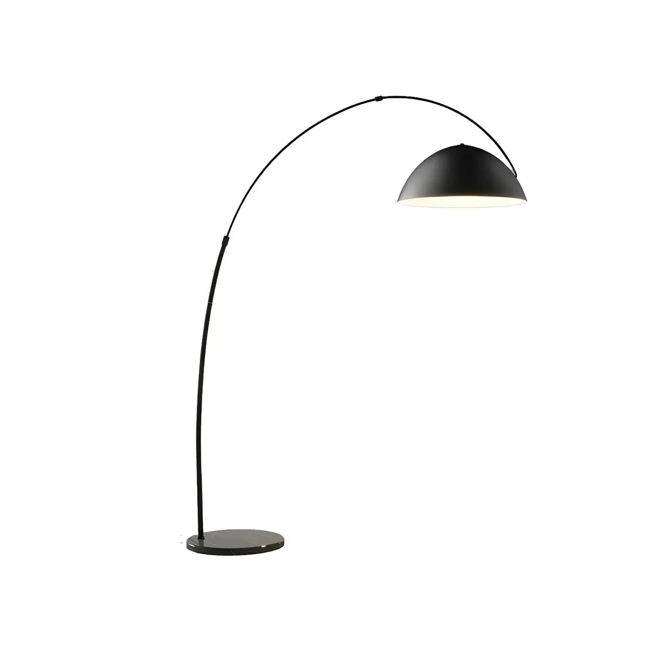 Large Modern Minimalist Adjustable Metal Arc Dome Floor Lamp