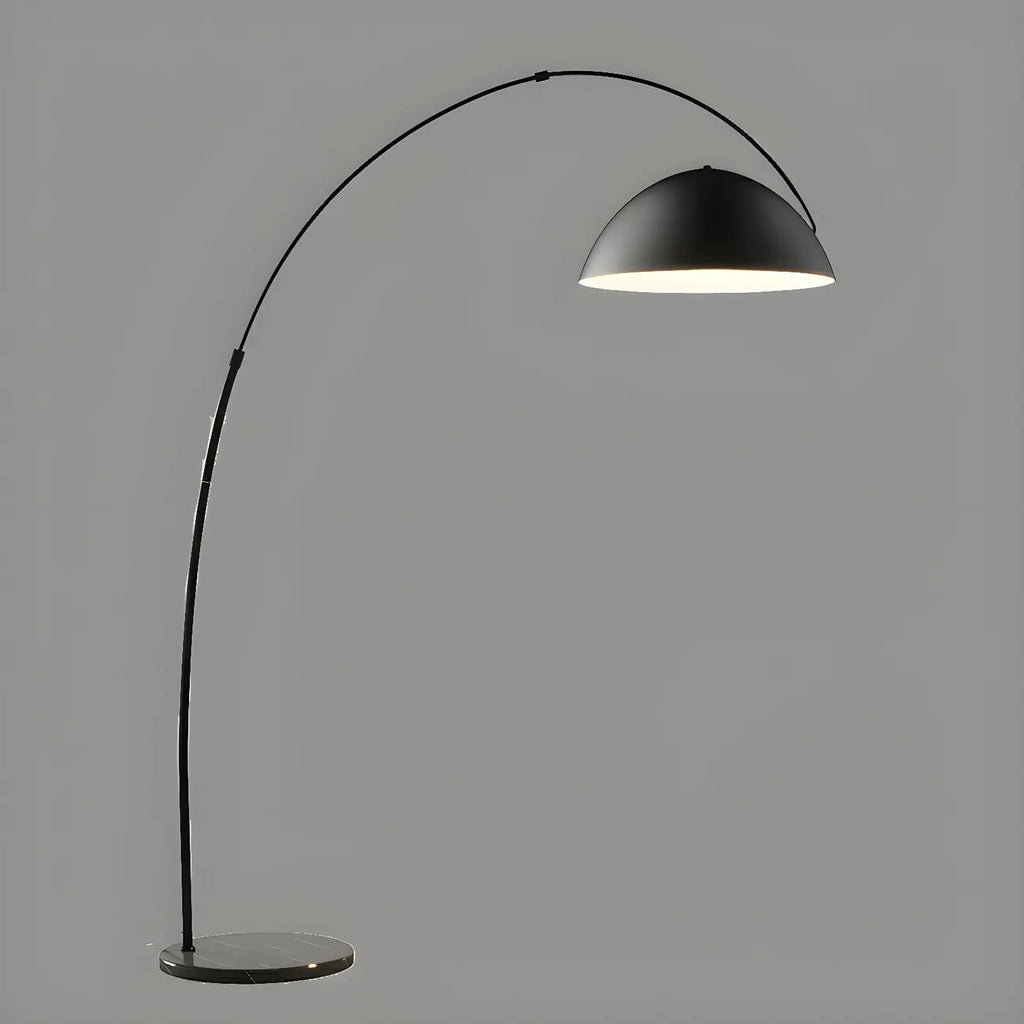 Large Modern Minimalist Adjustable Metal Arc Dome Floor Lamp