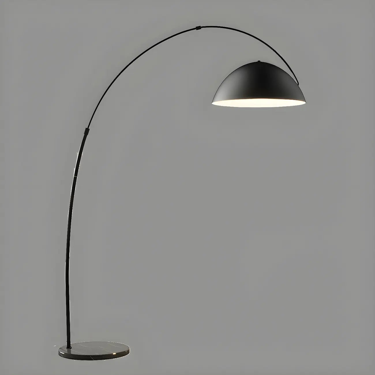 Large Modern Minimalist Adjustable Metal Arc Dome Floor Lamp