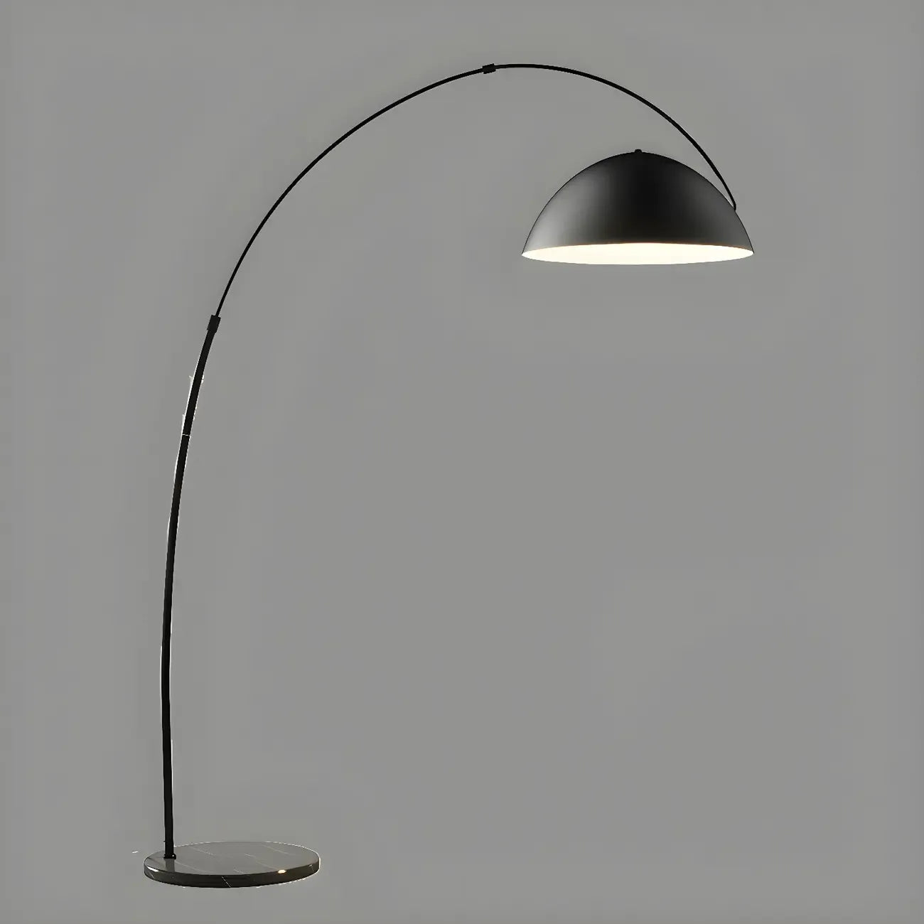 Large Modern Minimalist Adjustable Metal Arc Dome Floor Lamp