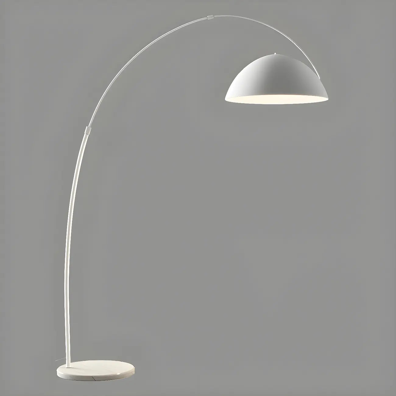 Large Modern Minimalist Adjustable Metal Arc Dome Floor Lamp