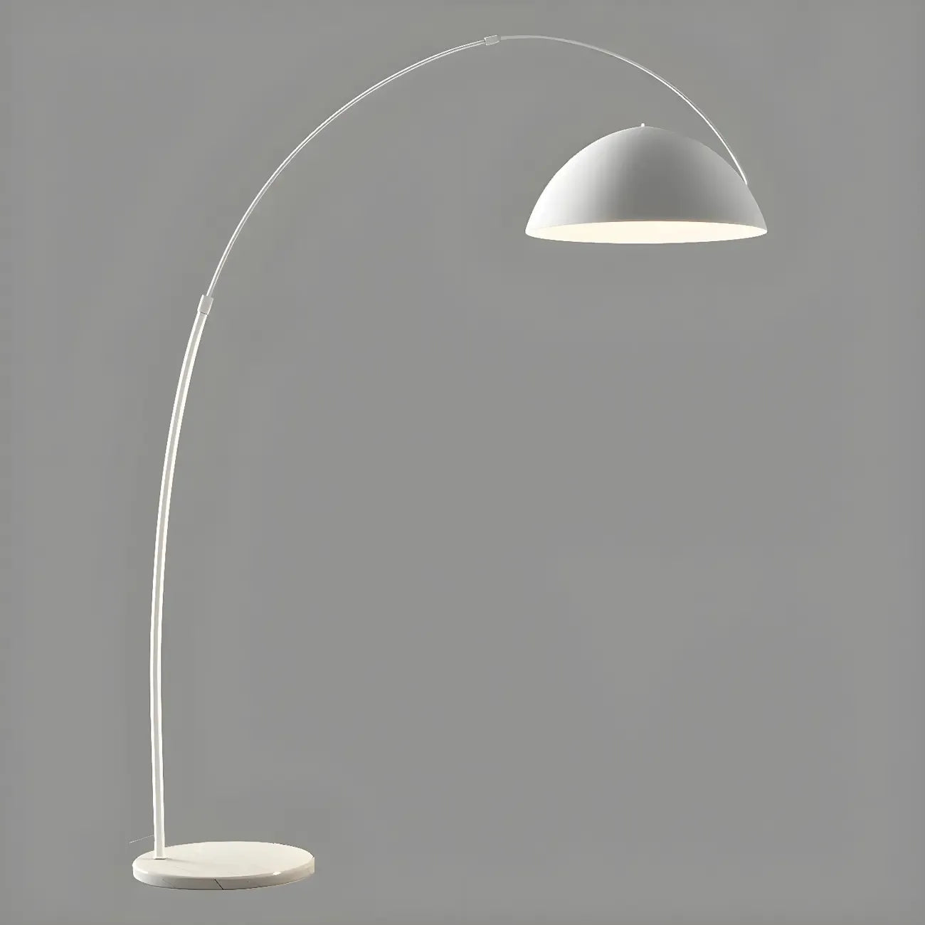 Large Modern Minimalist Adjustable Metal Arc Dome Floor Lamp