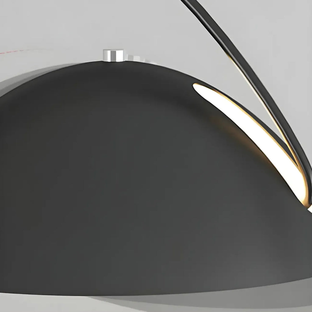 Large Modern Minimalist Adjustable Metal Arc Dome Floor Lamp