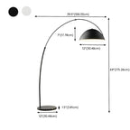 Large Modern Minimalist Adjustable Metal Arc Dome Floor Lamp