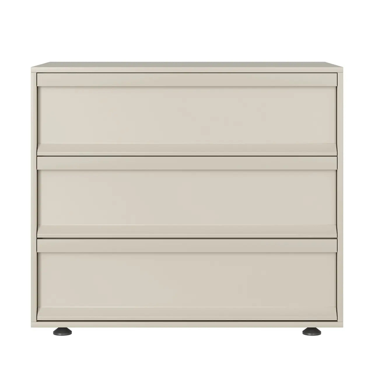 Contemporary Wooden Neat Line Olive Green 2 Drawer Nightstand