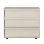 Contemporary Wooden Neat Line Olive Green 2 Drawer Nightstand