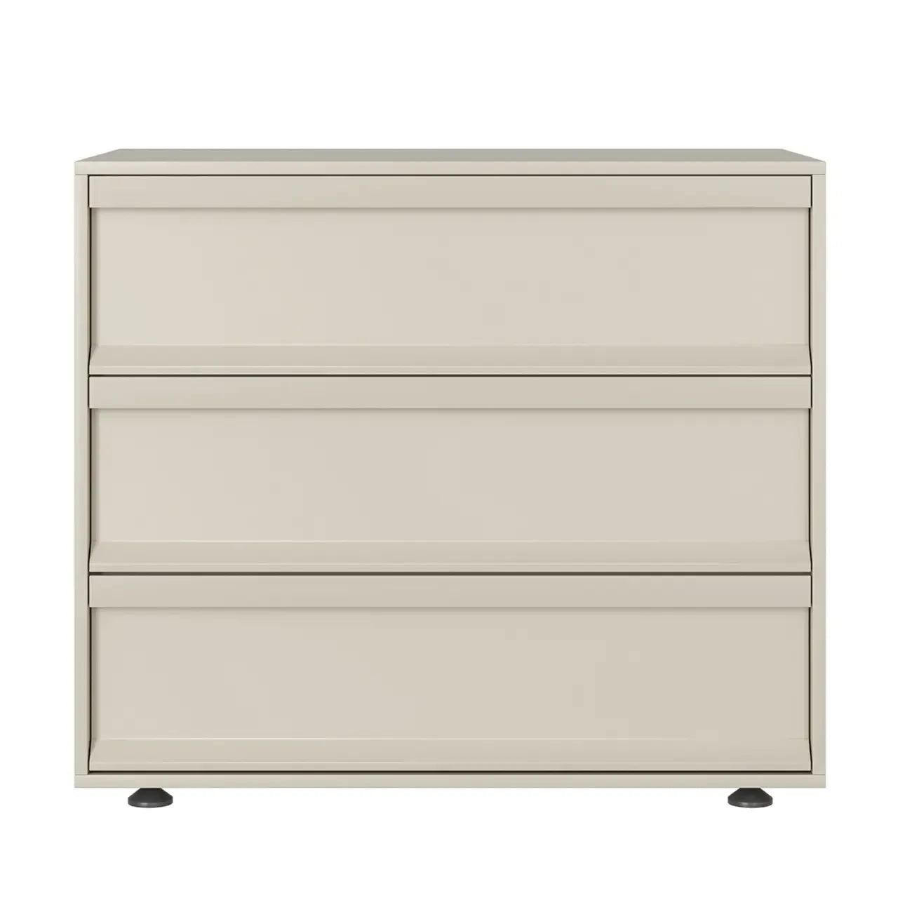 Contemporary Wooden Neat Line Olive Green 2 Drawer Nightstand