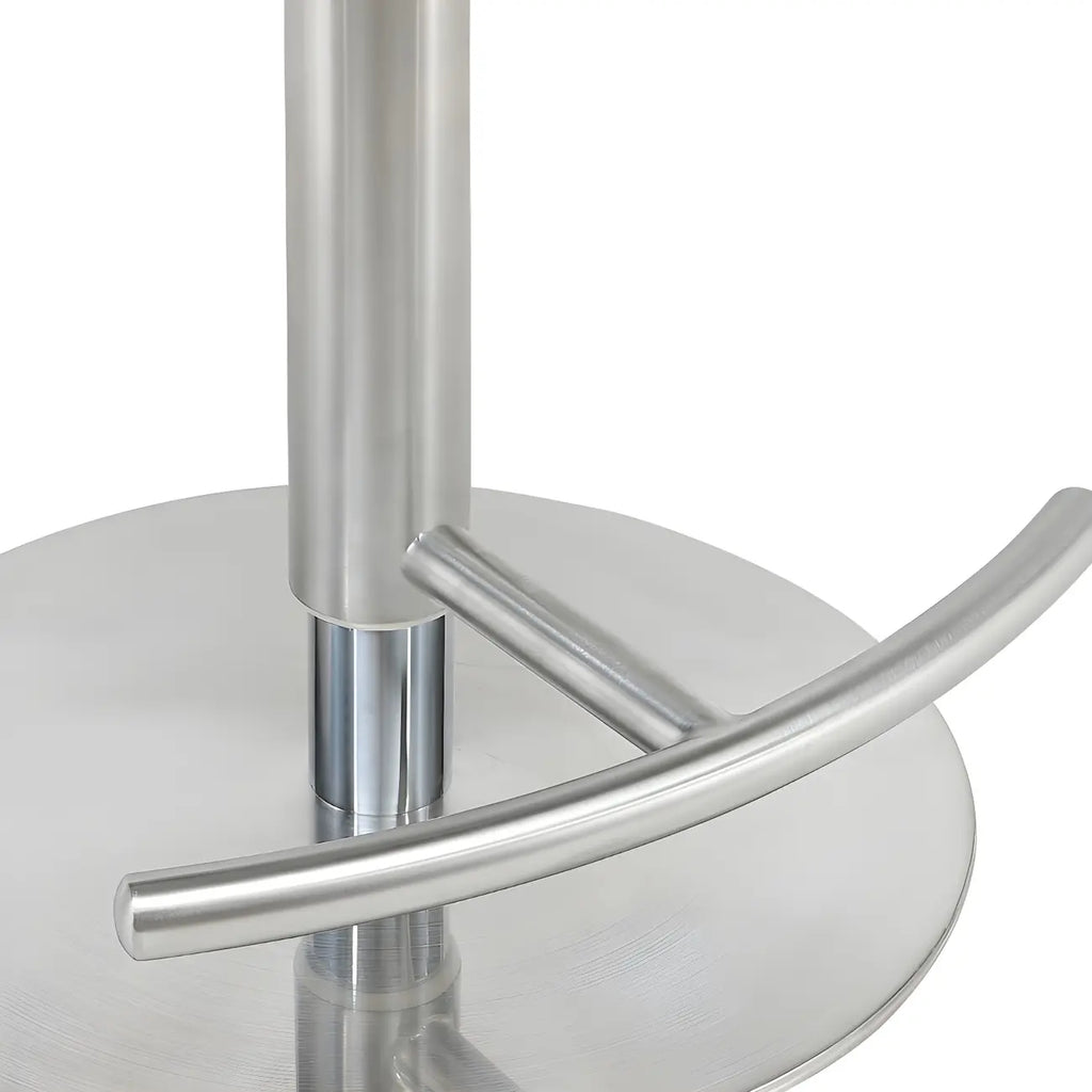 Modern Upholstered Leather Swivel Bar Stools with Adjustable Height