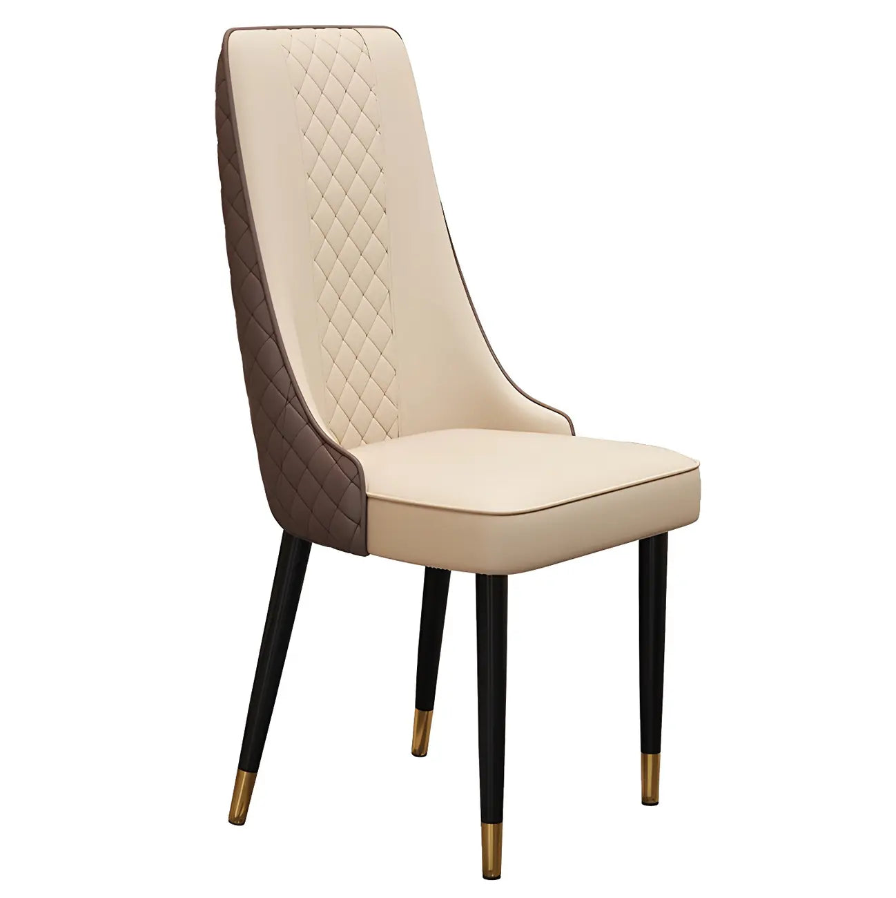 Modern Leather Full Back Upholstered Dining Chair
