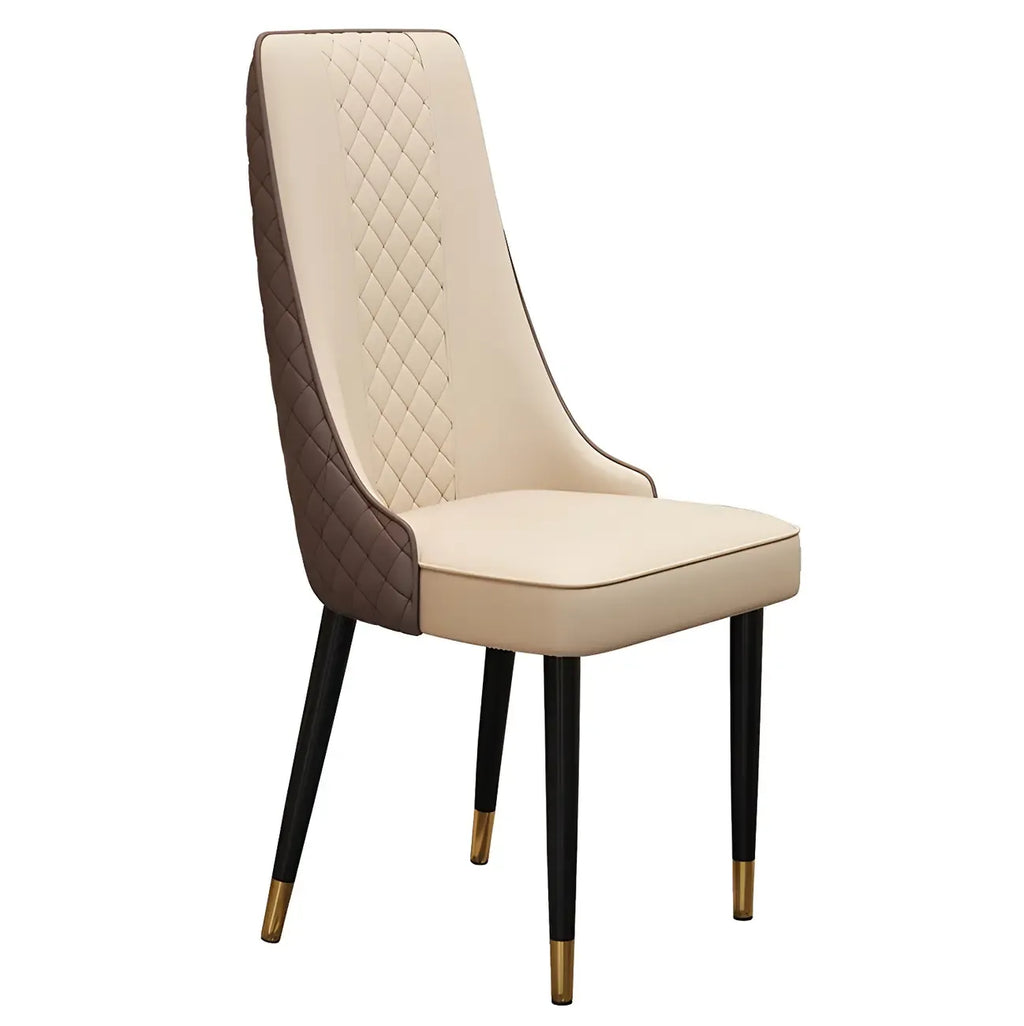 Modern Leather Full Back Upholstered Dining Chair
