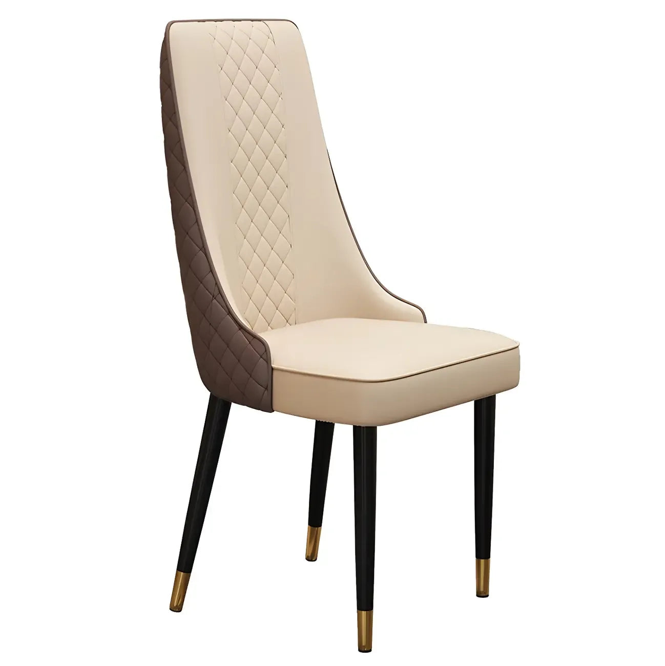 Modern Leather Full Back Upholstered Dining Chair