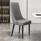 Modern Leather Full Back Upholstered Dining Chair