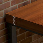 Brown Rectangular Wood Long Dining Bar Table