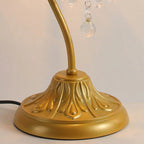 Geometric Gold LED Crystal Table Lamp for Bedroom Decor