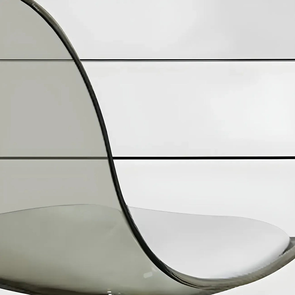 Modern Swivel Cushioned Acrylic Bar Stools with Backs