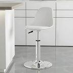 Modern Swivel Cushioned Acrylic Bar Stools with Backs