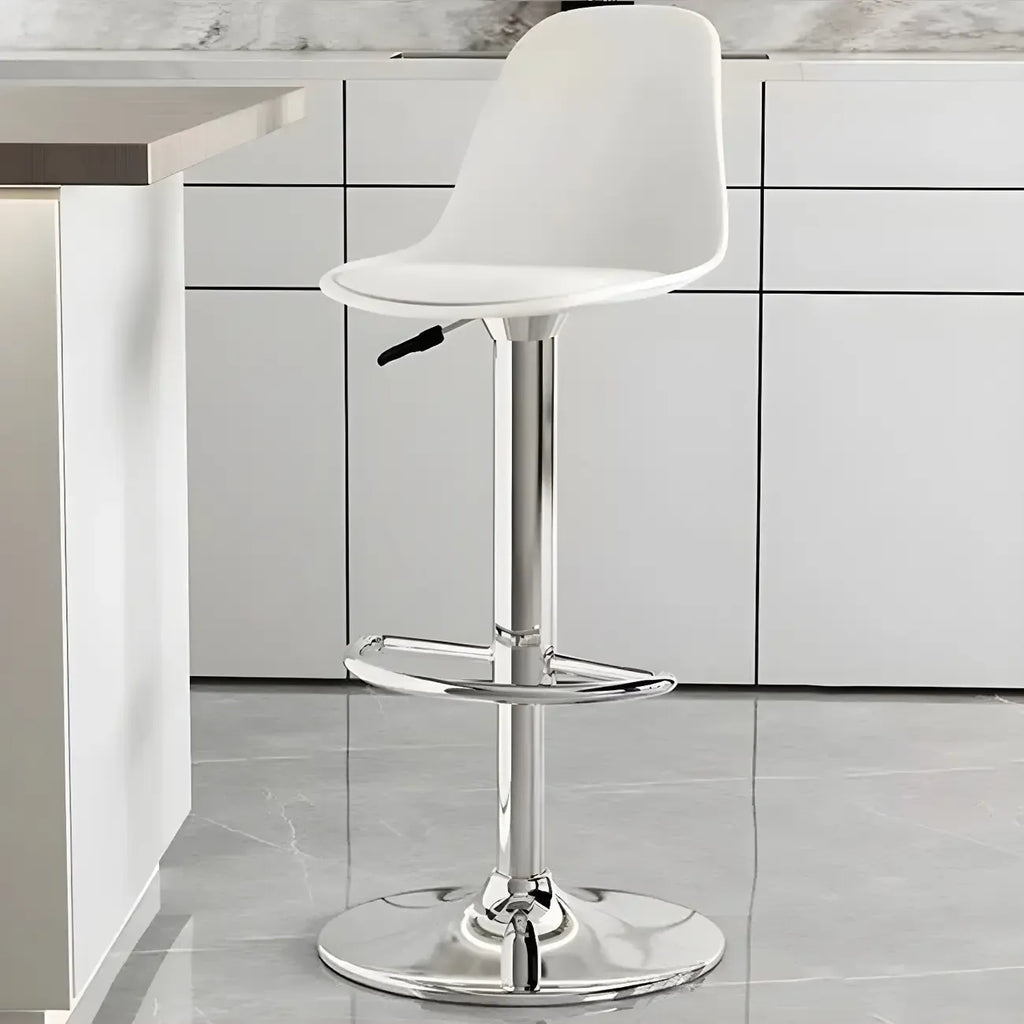 Modern Swivel Cushioned Acrylic Bar Stools with Backs
