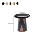 Glam Ceramic Rose Gold Round Side Table with Storage