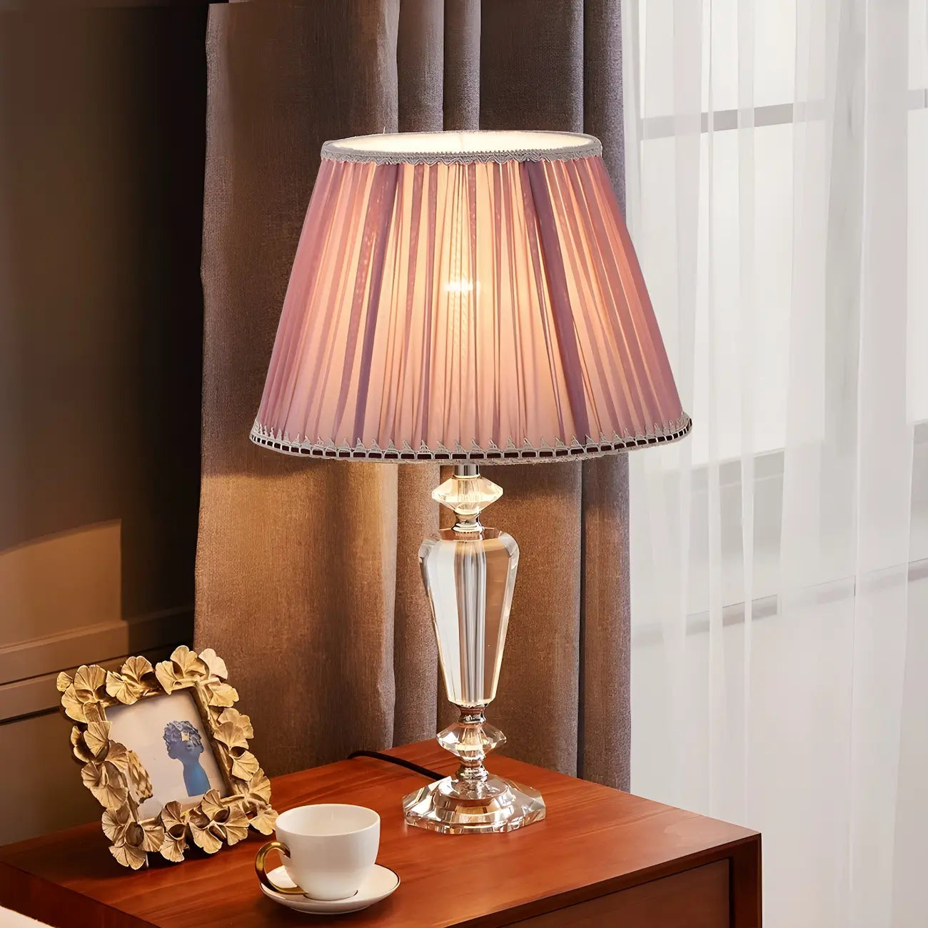 Geometric Multicolor Crystal Table Lamp for Bedside Lighting
