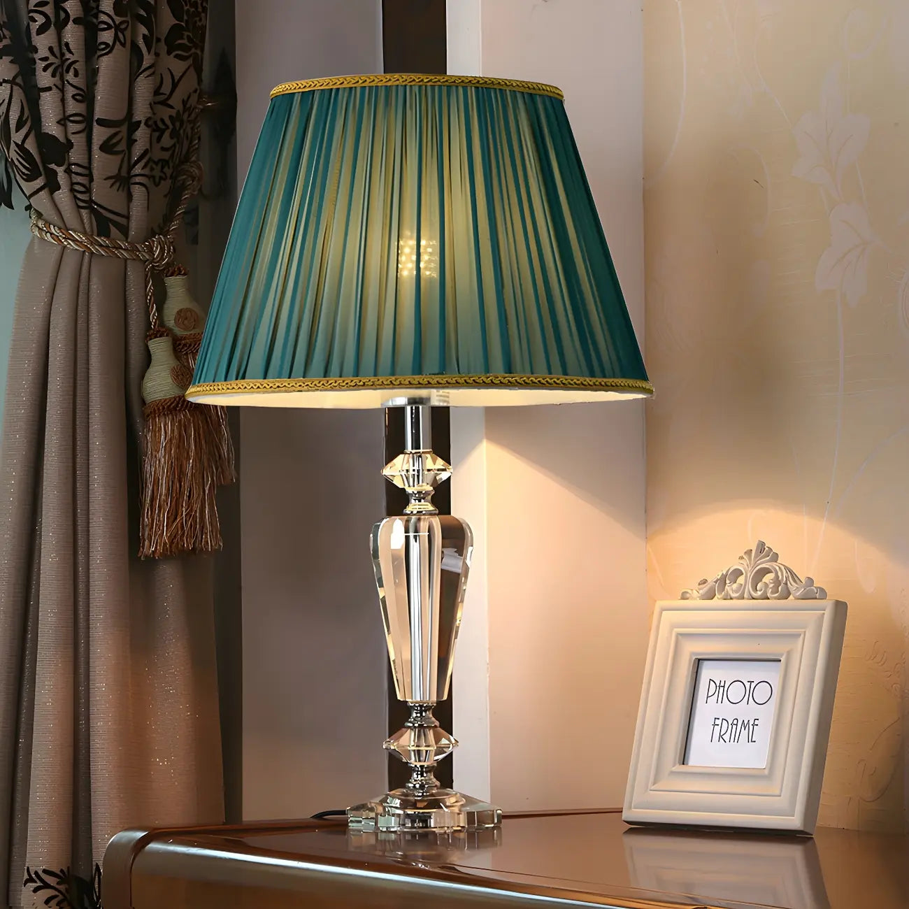 Geometric Multicolor Crystal Table Lamp for Bedside Lighting