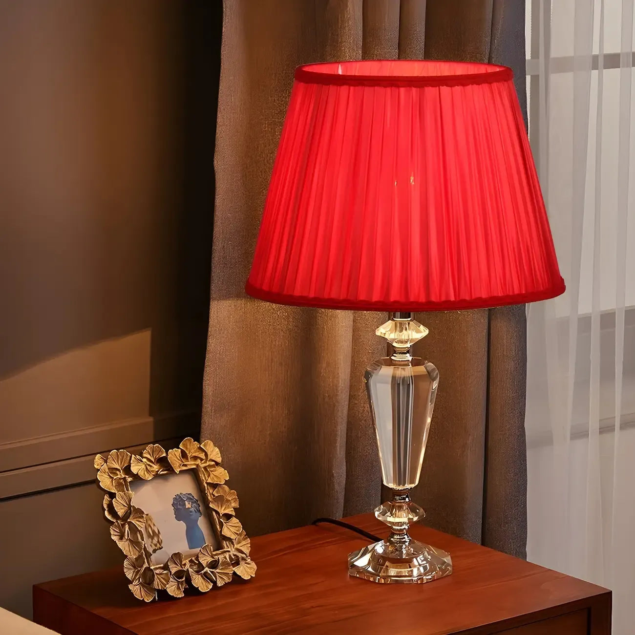 Geometric Multicolor Crystal Table Lamp for Bedside Lighting