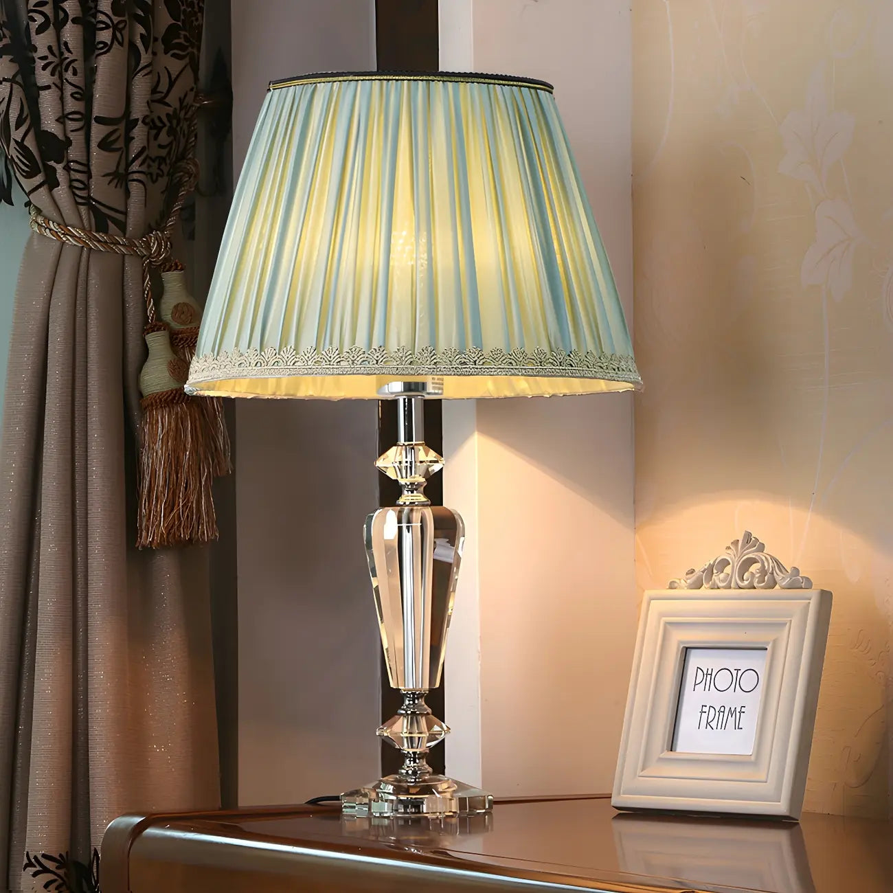 Geometric Multicolor Crystal Table Lamp for Bedside Lighting