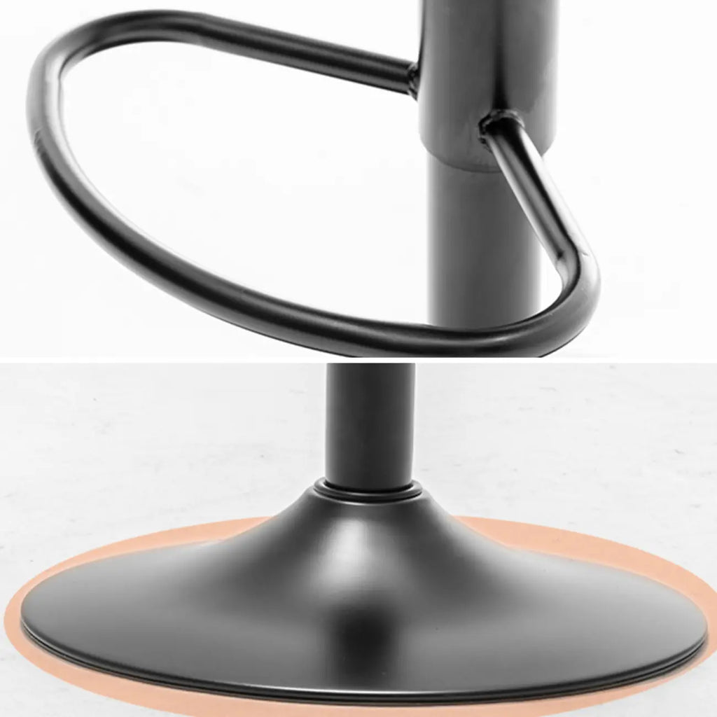 Contemporary Leather Swivel Bar Stools with Arm