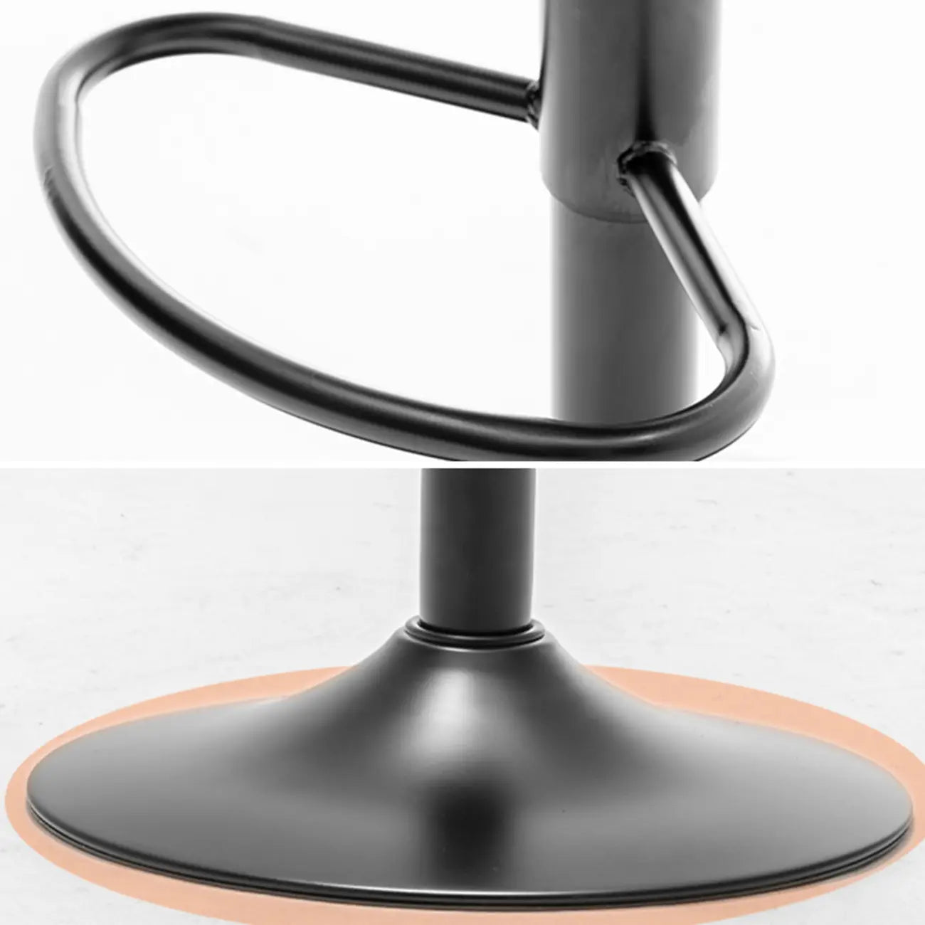 Contemporary Leather Swivel Bar Stools with Arm
