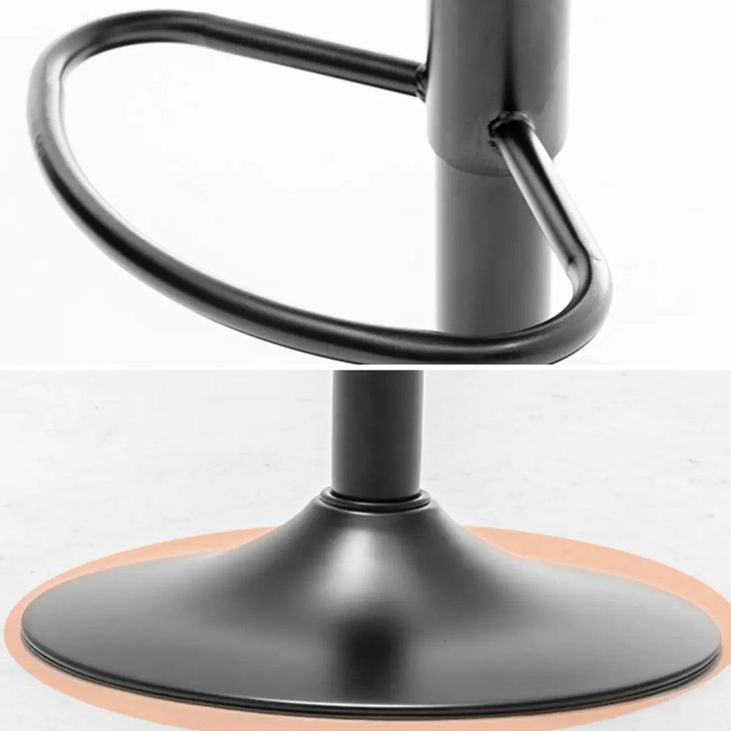 Contemporary Leather Swivel Bar Stools with Arm