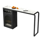 Modern White-Gold Stone Metal Wine Storage Kitchen Bar Tables