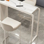 Modern White-Gold Stone Metal Wine Storage Kitchen Bar Tables