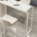 Modern White-Gold Stone Metal Wine Storage Kitchen Bar Tables