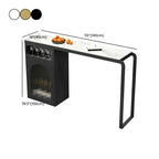 Modern White-Gold Stone Metal Wine Storage Kitchen Bar Tables