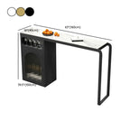 Modern White-Gold Stone Metal Wine Storage Kitchen Bar Tables