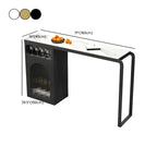 Modern White-Gold Stone Metal Wine Storage Kitchen Bar Tables
