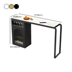 Modern White-Gold Stone Metal Wine Storage Kitchen Bar Tables
