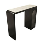 Modern Stone Metal Double Pedestal Storage Home Bar Tables