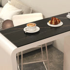 Modern Stone Metal Double Pedestal Storage Home Bar Tables