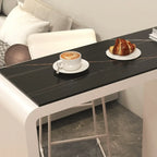 Modern Stone Metal Double Pedestal Storage Home Bar Tables