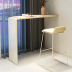 Modern Beige Stone Metal Wall Mounted Bar Tables