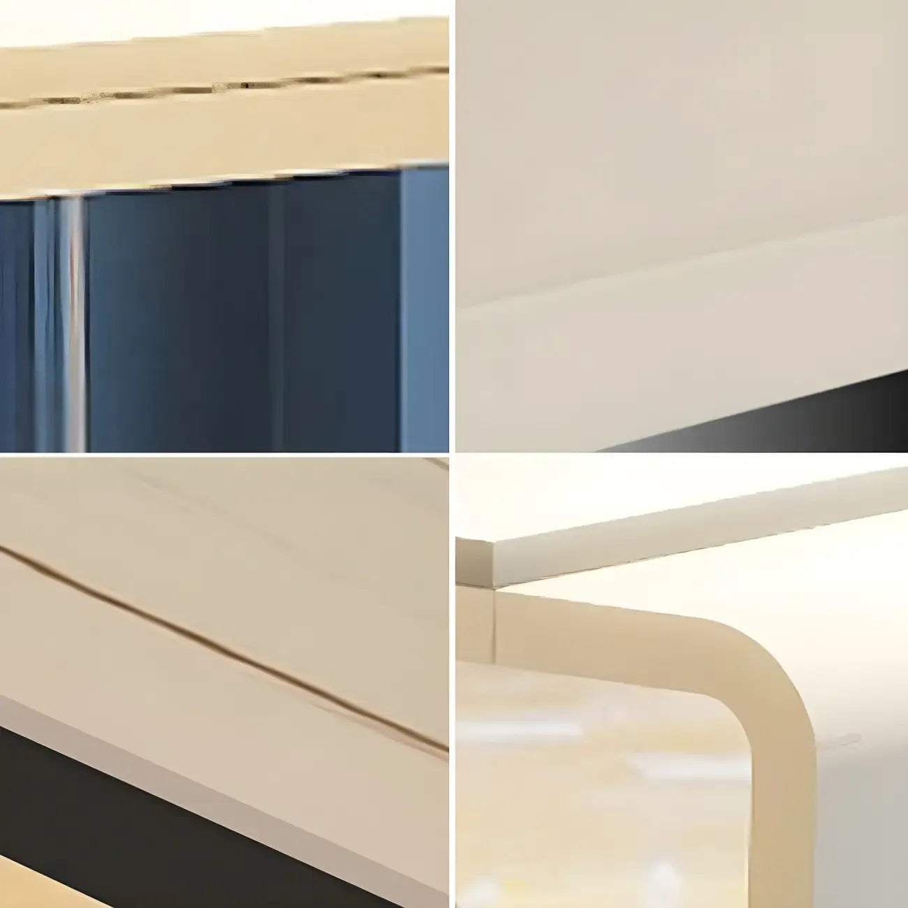 Modern Beige Stone Metal Wall Mounted Bar Tables