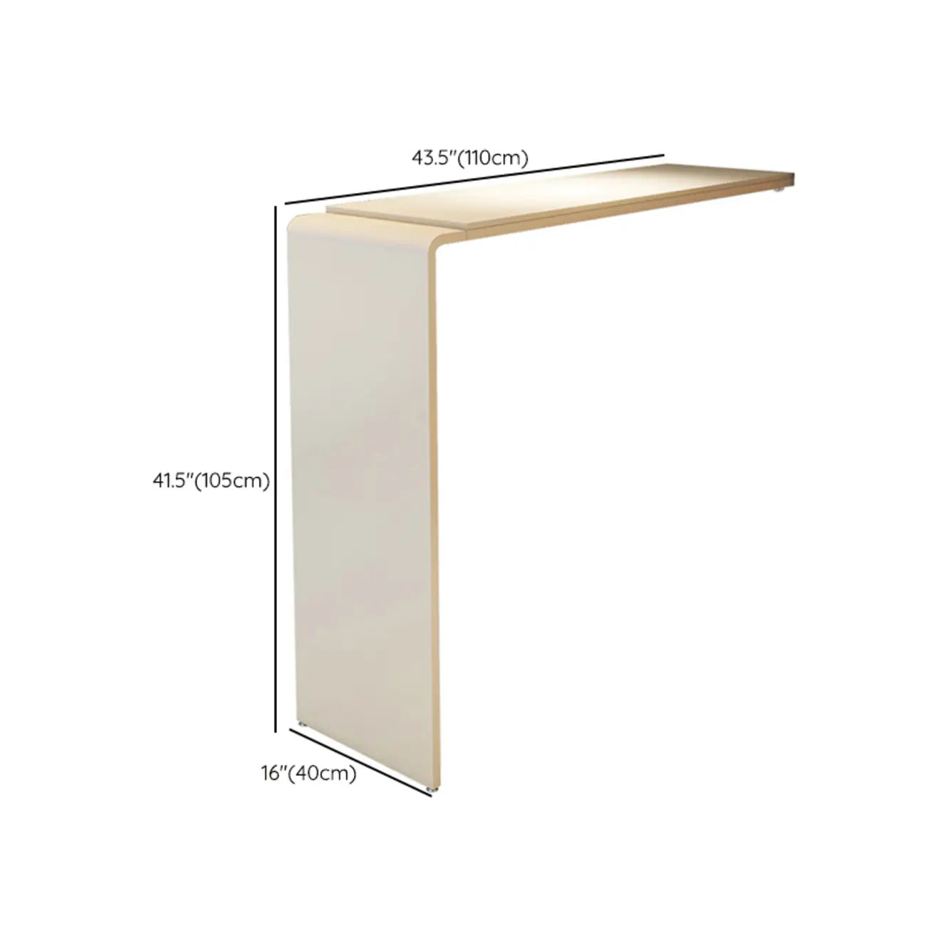 Modern Beige Stone Metal Wall Mounted Bar Tables