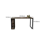 Modern Grey Stone Metal Base Storage Bar Tables for Kitchen