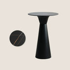 Elegant Pedestal Round White Marble Bar Table
