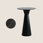 Elegant Pedestal Round White Marble Bar Table