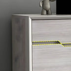 Contemporary Grey Wood Shoe Storage with Bottom Shelf