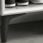 Contemporary Grey Wood Shoe Storage with Bottom Shelf