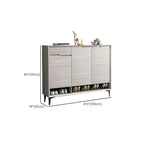 Contemporary Grey Wood Shoe Storage with Bottom Shelf