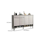 Contemporary Grey Wood Shoe Storage with Bottom Shelf